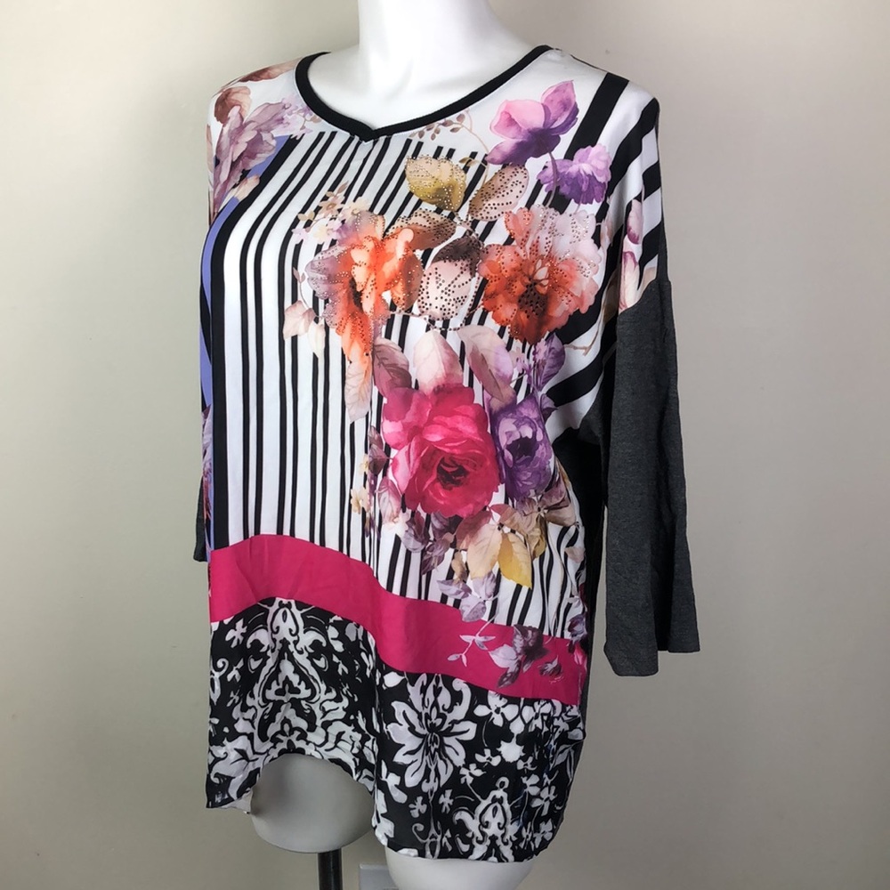 CJ Banks Mixed Media Tunic - Picture 7 of 11